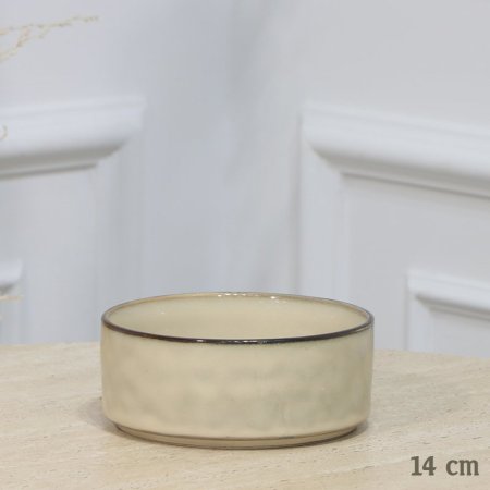 زبدية بورسلان مدور 14سم طحيني EL194/22 =ت.ش1