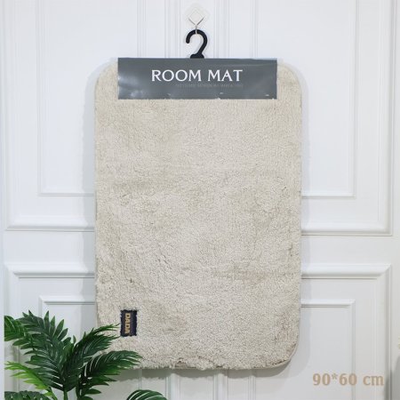 دعسة حمام مستطيل 60*90سم وجه فرو بيج فاتح EL67/5 =رم4