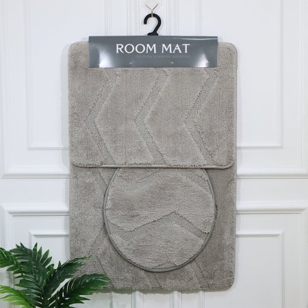 طقم/3 دعسة حمام مستطيل وجه فرو سكني غامق EL67/9 =رم4