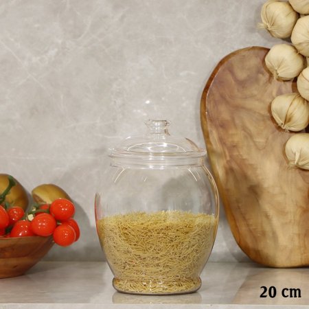 مضيفة سكاكر 20سم شكل جرة اكرلك شفاف EL104/14 =رم5