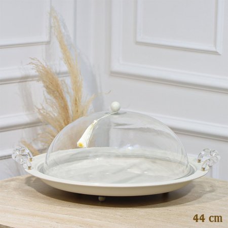 جاط كيك تنك بيج مدور 44سم غطا اكرلك بيدين اكرلك EL54/2 =رم4