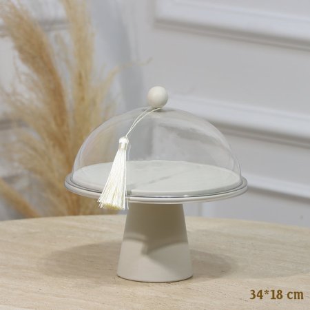 مضيفة كب كيك تنك بيج مدور 34*18سم غطا اكرلك برجل EL54/13 =رم4