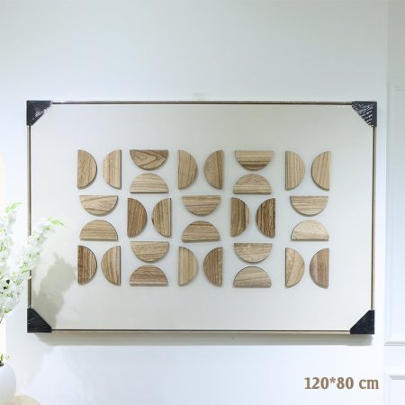 برواز مستطيل 120*80سم اطار بلاستك خشبي وجه ابيض قواس خشبية EL49/21 =رم7