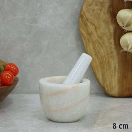 مدق ثوم جرانيت 8سم مدور ابيض EL173/2 =ت.ش3