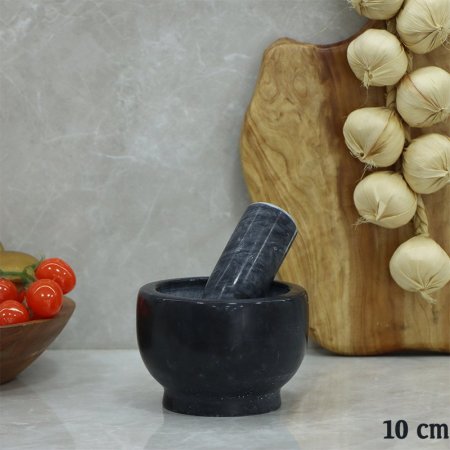 مدق ثوم جرانيت 10سم مدور اسود EL173/3 =ت.ش3