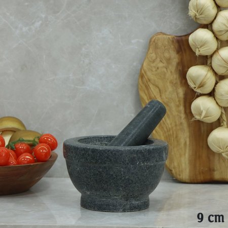 مدق ثوم جرانيت 9سم مدور ملون EL173/5 =ت.ش3