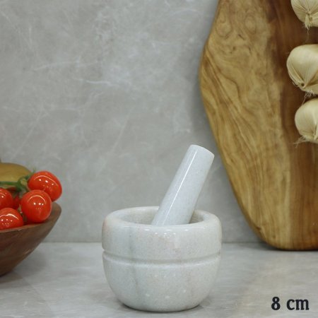 مدق ثوم جرانيت 8سم مدور ابيض بخصر EL173/6 =ت.ش3