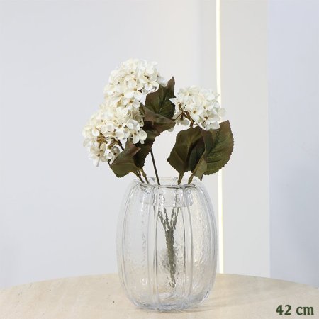 ضمة ورد 42سم ورد بيج عروق اخضر EL141/1 =رم7