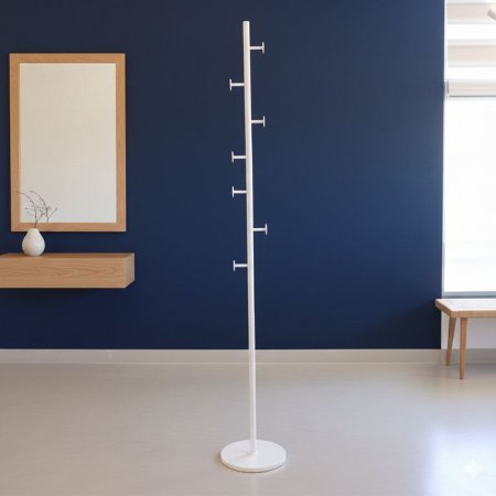 شماعة ملابس 7 عين حديد ابيض تعليقة دوائر قاعدة جرانيت EL156/1 =ت.ش1