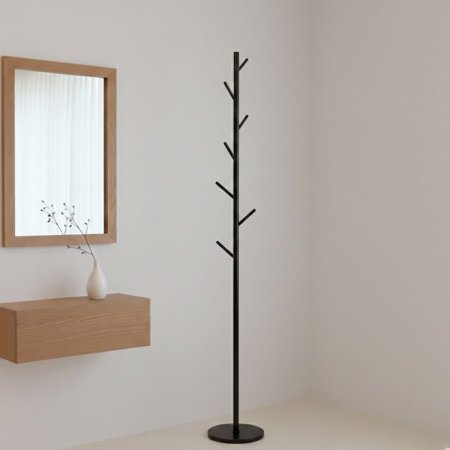 شماعة ملابس 7 عين حديد اسود تعليقة بيضاوي قاعدة جرانيت EL156/4 =ت.ش1