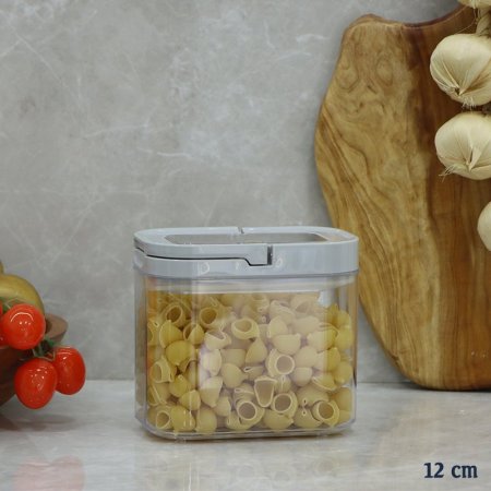 طبروير بقوليات اكرلك مستطيل 12سم شفاف يد سكني EL82/14 =ت.ش3