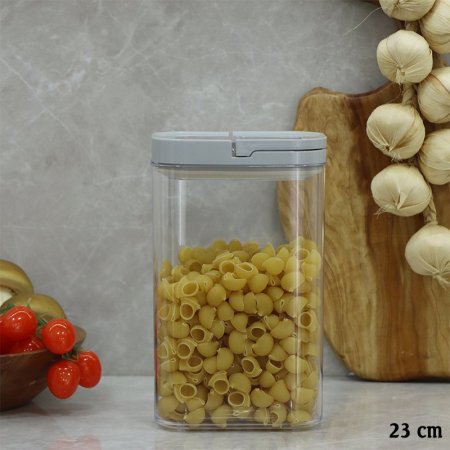 طبروير بقوليات اكرلك مستطيل 23سم شفاف يد سكني EL82/16 =ت.ش3