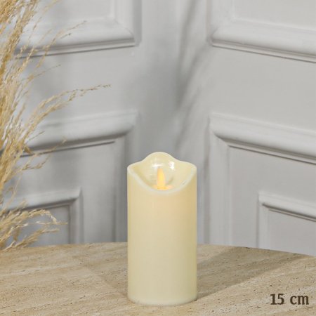 شمعة بلاستك مدور 15سم 1 عين بطاريات EL112/3 =ت.ش1