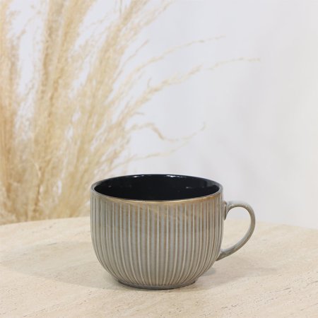 كاسة نسكافيه بورسلان محزز يد نصف قلب EL192/2 =ت.ش1