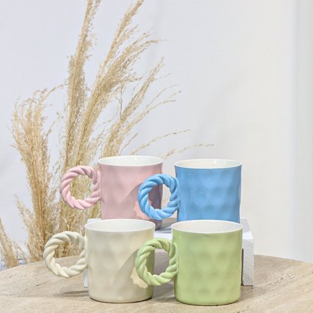 ماغ بورسلان مدور بصمة يد حلقة مجدول  EL192/5 =ت.ش1