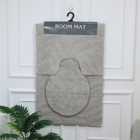 طقم/3 دعسة حمام مستطيل وجه فرو سكني فاتح مرسم ورق EL67/11 =رم4