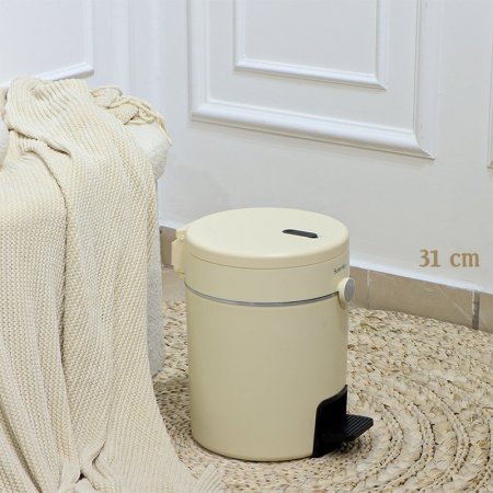 سطل دعسة تنك مدور 31سم كريمي EL178/3 =ت.ش2