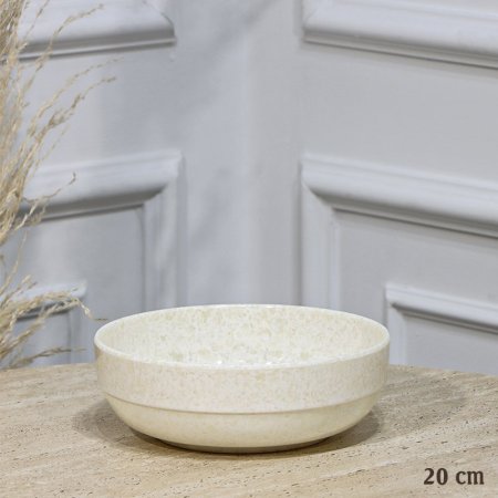 زبدية 20سم مدور ميلامين بيج لميع EL189/9 =ت.ش1