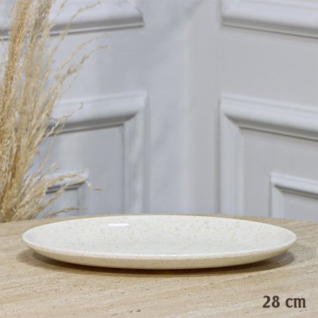 جاط ارز 28سم بيضاوي ميلامين بيج لميع EL189/10 =ت.ش1