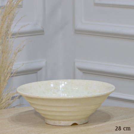 جاط جور 28سم مدور ميلامين بيج لميع حلقات EL189/13 =ت.ش1