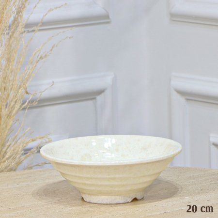 صحن جور 20سم مدور ميلامين بيج لميع حلقات EL189/14 =ت.ش1