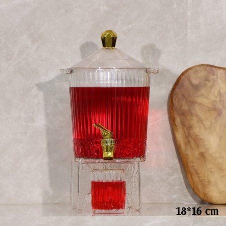 كوز حنفية مدور 16*18سم اكرلك محزز بغطا قاعدة مثلج EL104/5 =رم5