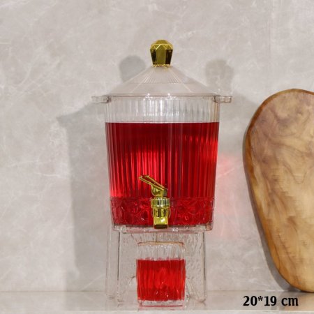 كوز حنفية مدور 20*19سم اكرلك محزز بغطا قاعدة مثلج EL104/6 =رم5