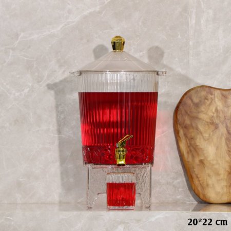 كوز حنفية مدور 20*22سم اكرلك محزز بغطا قاعدة مثلج EL104/7 =رم5