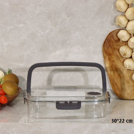 طبروير مستطيل 30*22سم اكرلك شفاف مسكة يد مع تنفيسة EL104/29 =رم5