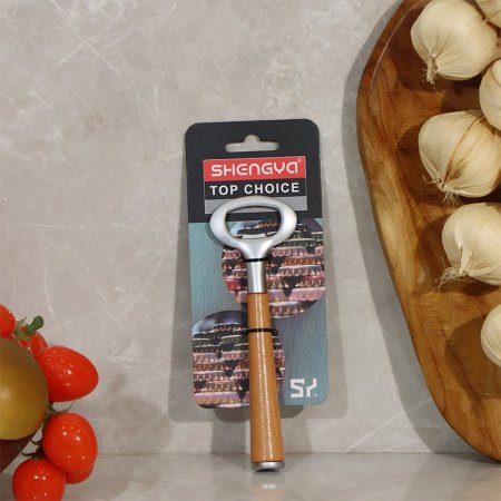 فتاحة علب ستانلس ستيل كرت يد خشب EL109/1 =ت.ش2