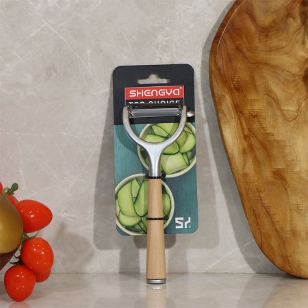 قشارة بطاطا ستانلس ستيل كرت يد خشب EL109/2 =ت.ش2