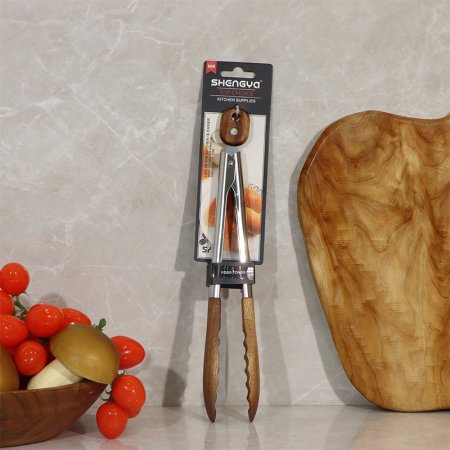 ملقط سلطة خشب اطار ستانلس ستيل كرت  EL109/7 =ت.ش2