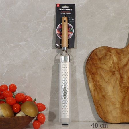 مبرشة جبنة ستانلس ستيل 40سم كرت يد خشب EL109/11 =ت.ش2