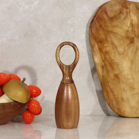 مطحنة قهوة خشب بيضاوي مسكة يد حلقة EL109/13 =ت.ش2