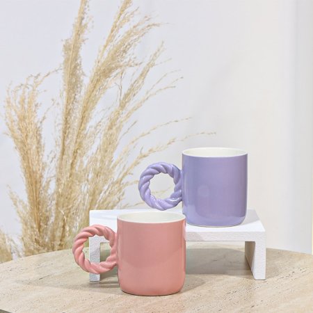 ماغ بورسلان لميع يد حلقة مجدول ملون EL157/27 =ت.ش1