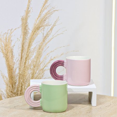 ماغ بورسلان لميع يد قوس قزح ملون EL157/28 =ت.ش1