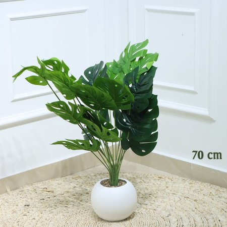 قوار بورسلان ابيض مدور 70سم ورق شجر مخرم EL146/3 =رم7