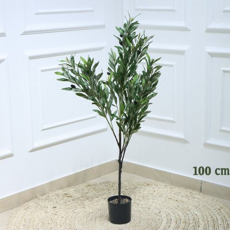 قوار شجرة بلاستك اسود 100سم شجرة زيتون EL146/8 =رم7