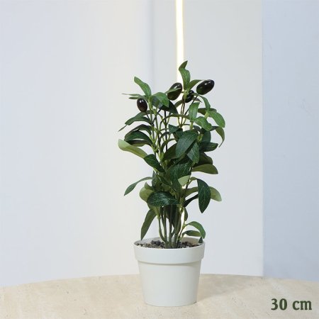 قوار بورسلان ابيض مدور 30سم شجرة زيتون EL146/9 =رم7