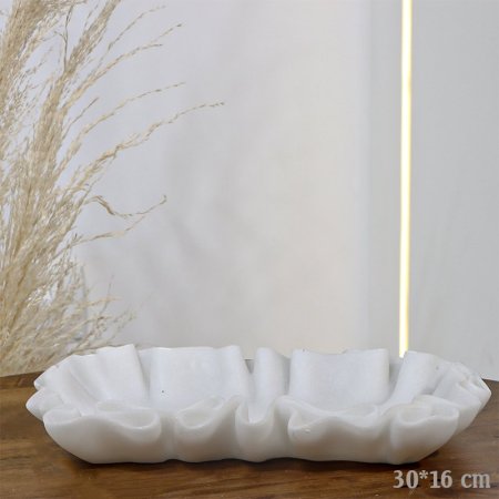 جاط فواكة بيضاوي ريزن 30*16سم ابيض اطار معرج EL158/10 =ت.ش2