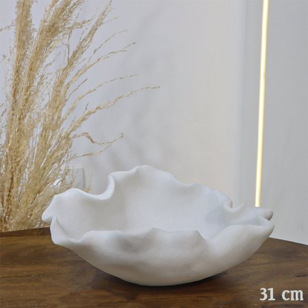 تحفة شكل صدفة 31سم ريزن ابيض EL158/11 =ت.ش2