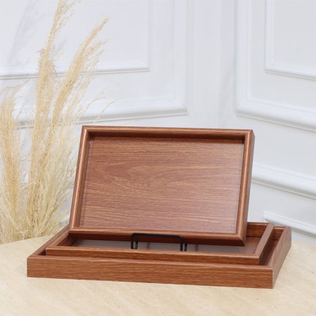 طقم صواني/3 احجام مستطيل خشب بني EL185/3 =رم6