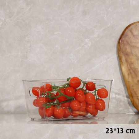 سلة ثلاجة مستطيل 23*13سم اكرلك شفاف بيدين EL172/4 =رم5