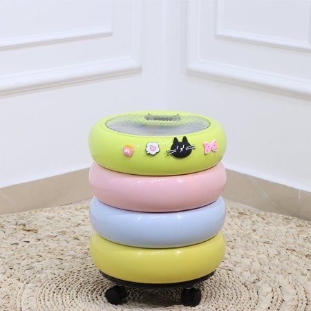 سلة مهملات اطفال بلاستك 4حلقات ملون بعجلات غطا اكرلك EL136/6 =ت.ش3