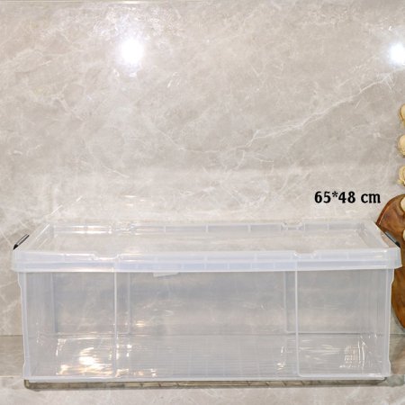 طبروير مستطيل 65*48سم بلاستك شفاف يدين كبس اسود EL117/4 =رم5