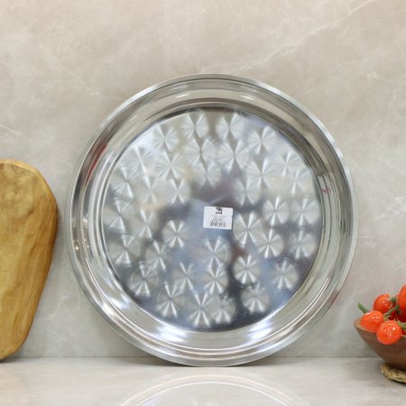 سدر ستانلس ستيل 40سم مدور خفيف K1/10 =رم7