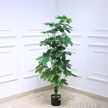 قوار شجرة 110سم ورق اخضر وردة EL144/2 =رم3