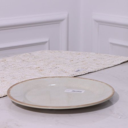 صحن ميلامين بحيف مدور 25سم بيج ZD112/4 =غ5