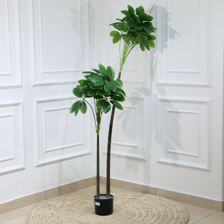 قوار شجرة 2 عين 105سم ورق اخضر وردة EL144/5 =رم3