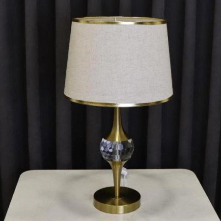 سهارة حديد ذهبي وسط بلورة مدور شيد بيج BL144/12 =س4